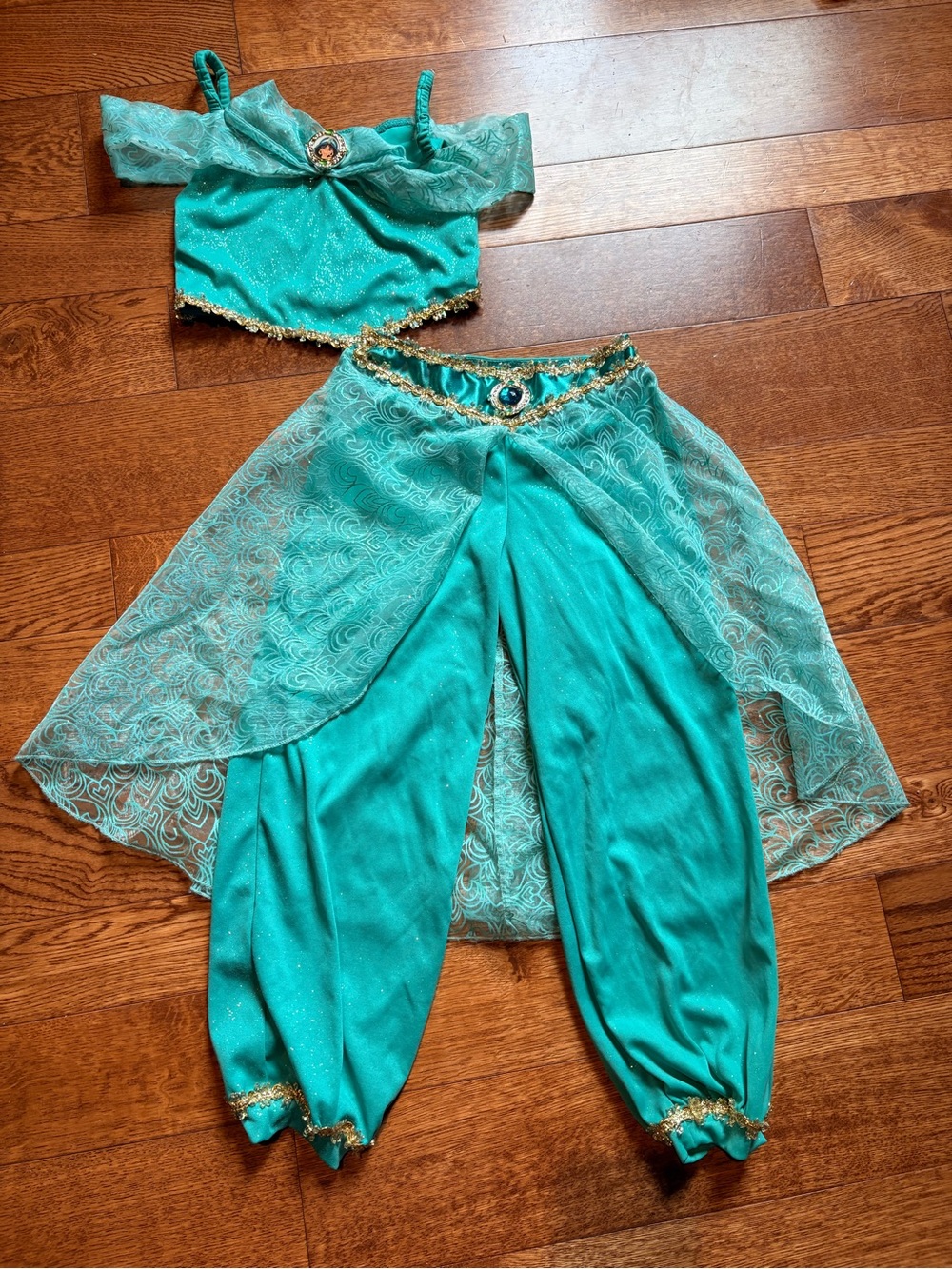 Disney Teal Two-Piece Princess Jasmine Costume Set